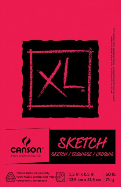 XL Sketch Wirebound 5.5X8.5 100 Sheets