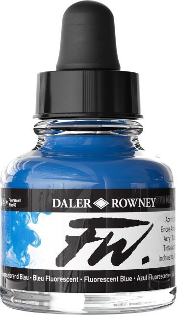 FW ACRYLIC INK 1OZ FLUORESCENT BLUE