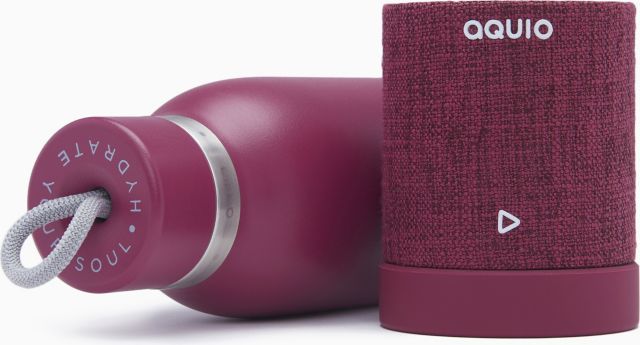 iHome Aquio Portable Bluetooth Speaker and Hydration Bottle- PURPLE - ONLINE ONLY
