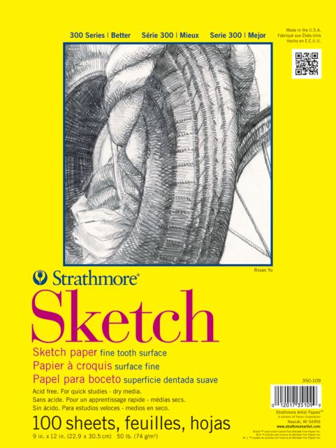 SKETCH 300 9X12 TAPE BOUND 100 SHEETS