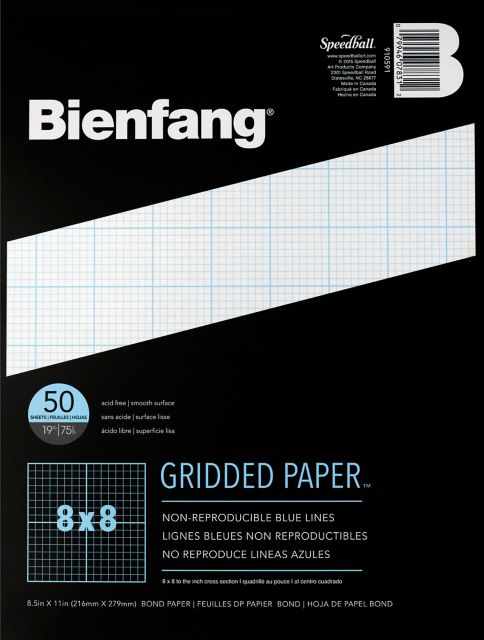 CROSS SECTION PAD 8X8  8.5X11 50 SHEETS