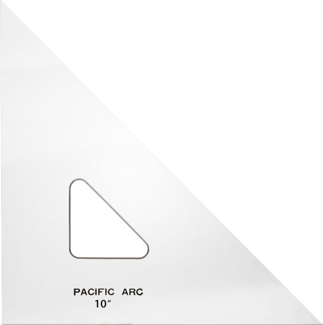 TRIANGLE ACRYLIC CLEAR 45/90 10IN