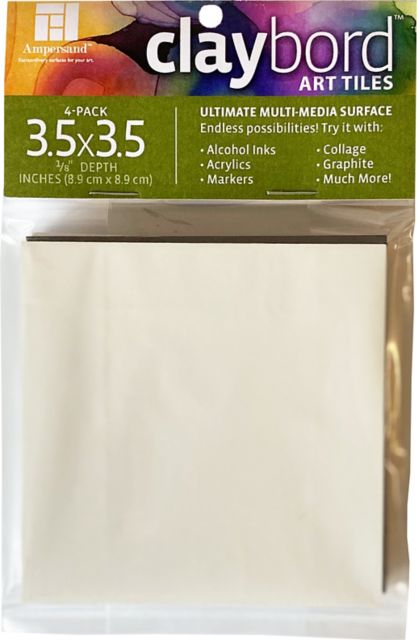 Claybord Art Tile 3.5X3.5 4-Pack