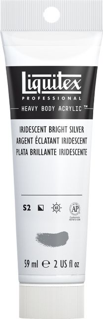 Heavy Body Acrylic 2oz Iridescent Bright Silver