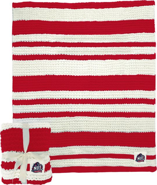 New Jersey Institute of Technology Cable Knit Throw 50x60