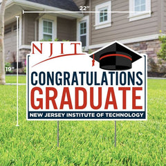 New Jersey Institute of Technology Grad 22 x 19 Lawn Sign