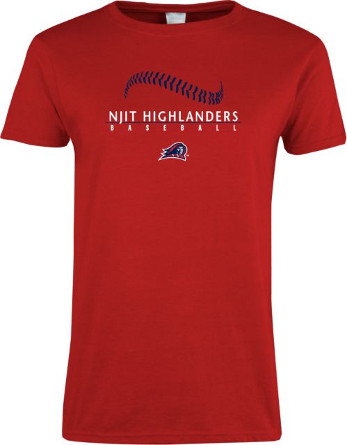 NJIT Ladies T Shirt Baseball Stacked Design - ONLINE ONLY