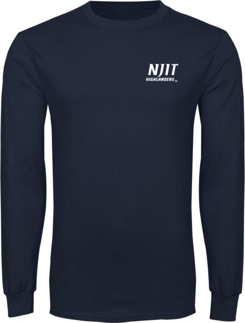 NJIT Long Sleeve T Shirt Stacked Wordmark - ONLINE ONLY