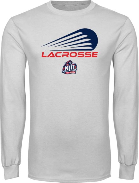 NJIT Long Sleeve T Shirt Abstract Lacrosse Design - ONLINE ONLY