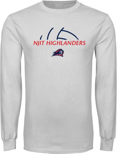 NJIT Long Sleeve T Shirt Abstract Volleyball Design - ONLINE ONLY