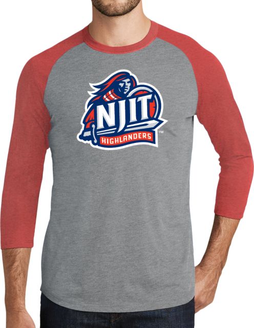NJIT Tri Blend Baseball Raglan Official Logo - ONLINE ONLY