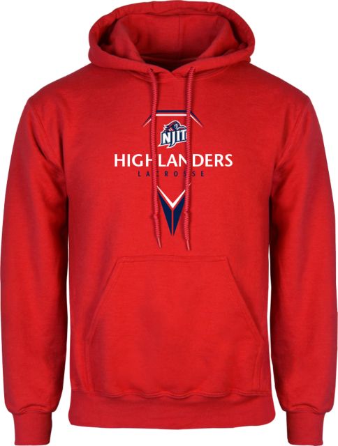NJIT Fleece Hoodie Geometric Lacrosse Design - ONLINE ONLY