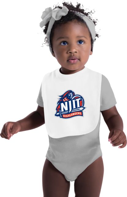NJIT Baby Bib Official Logo - ONLINE ONLY