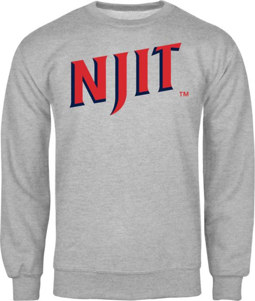 NJIT Fleece Crew NJIT Wordmark - ONLINE ONLY