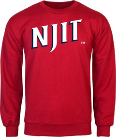 NJIT Fleece Crew NJIT Wordmark - ONLINE ONLY