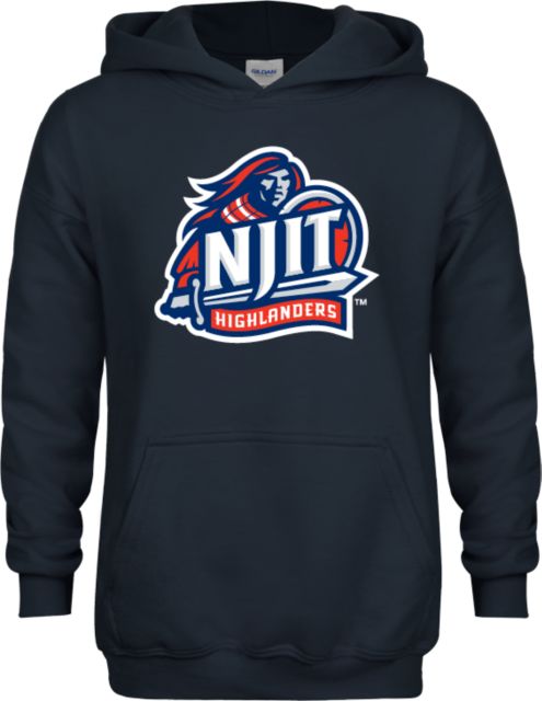 NJIT Youth Fleece Hoodie Official Logo - ONLINE ONLY