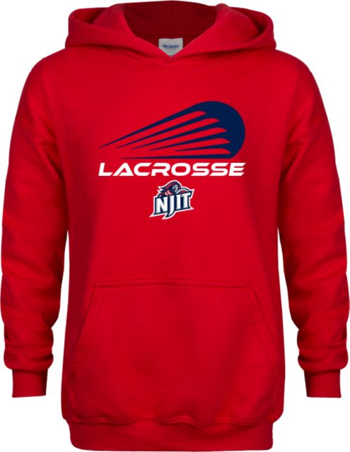 NJIT Youth Fleece Hoodie Abstract Lacrosse Design - ONLINE ONLY
