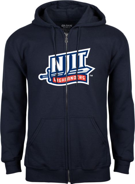NJIT Fleece Full Zip Hoodie NJIT Mark - ONLINE ONLY