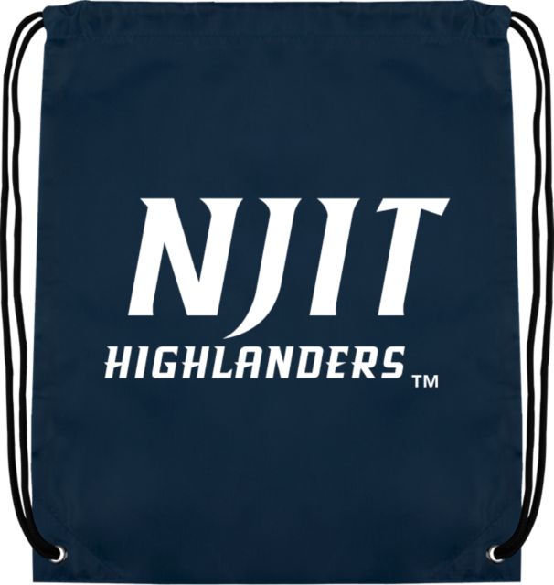 NJIT Drawstring Backpack Stacked Wordmark - ONLINE ONLY
