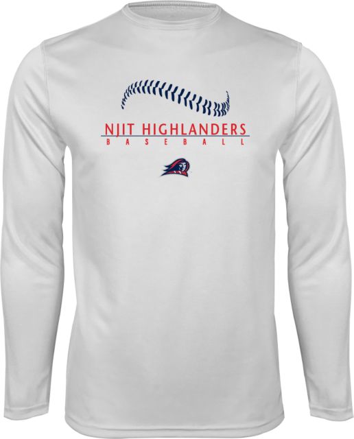 NJIT Performance Longsleeve Shirt Baseball Stacked Design - ONLINE ONLY
