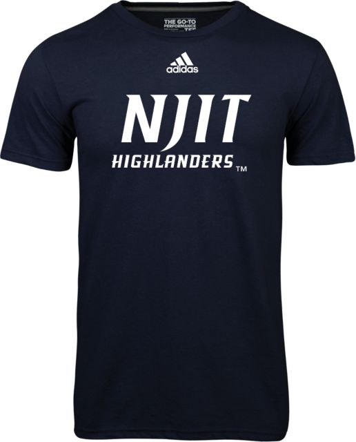 NJIT Adidas Climalite Ultimate Performance Tee Stacked Wordmark - ONLINE ONLY