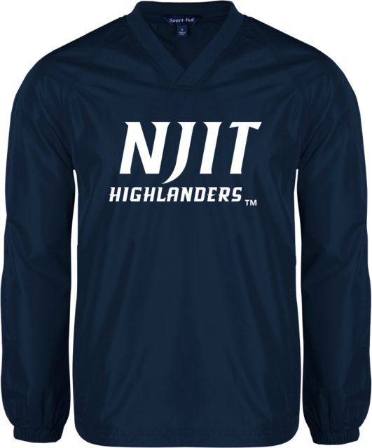 NJIT V Neck Raglan Windshirt Stacked Wordmark - ONLINE ONLY