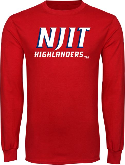 NJIT Long Sleeve T Shirt Stacked Wordmark - ONLINE ONLY