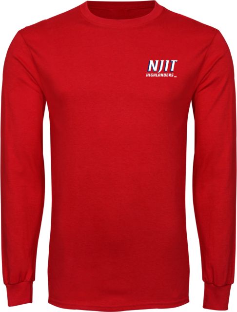 NJIT Long Sleeve T Shirt Stacked Wordmark - ONLINE ONLY