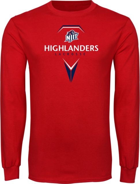 NJIT Long Sleeve T Shirt Geometric Lacrosse Design - ONLINE ONLY
