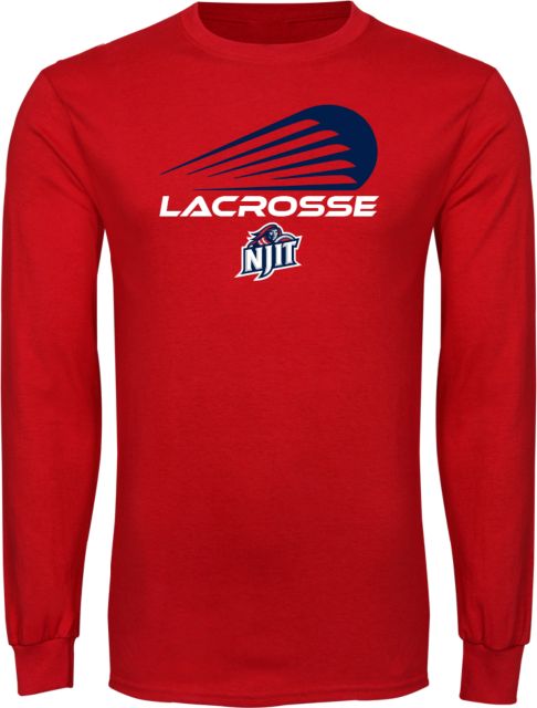 NJIT Long Sleeve T Shirt Abstract Lacrosse Design - ONLINE ONLY