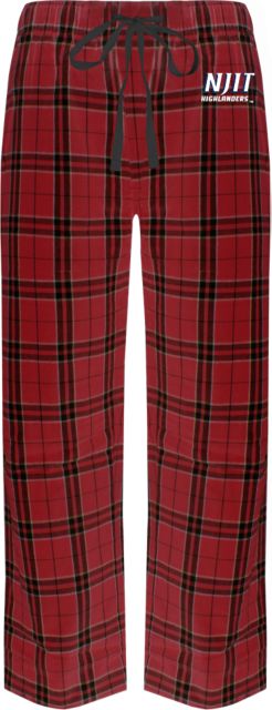 NJIT Flannel Pajama Pant Stacked Wordmark - ONLINE ONLY