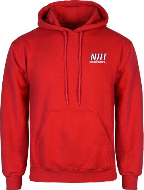 NJIT Fleece Hoodie Stacked Wordmark - ONLINE ONLY