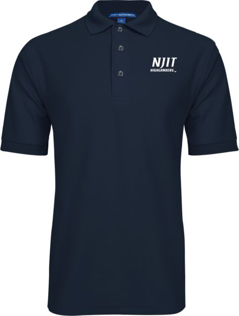 NJIT Easycare Pique Polo Stacked Wordmark - ONLINE ONLY