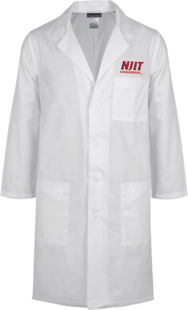 NJIT Mens Lab Coat Stacked Wordmark - ONLINE ONLY
