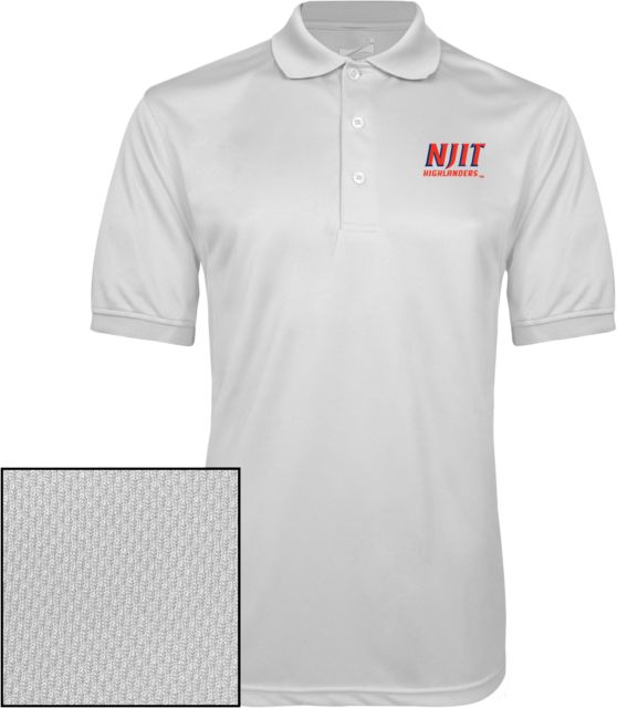 NJIT Dry Mesh Polo Stacked Wordmark - ONLINE ONLY
