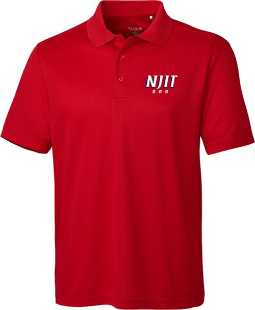 NJIT C&B Clique Ice Pique Polo NJIT Dad - ONLINE ONLY
