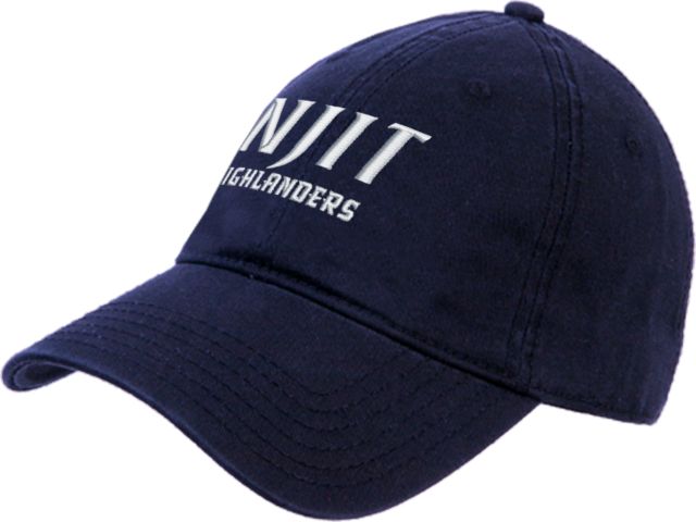 NJIT Twill Unstructured Low Profile Hat Stacked Wordmark - ONLINE ONLY