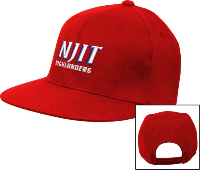 NJIT Flat Bill Snapback Hat Stacked Wordmark - ONLINE ONLY