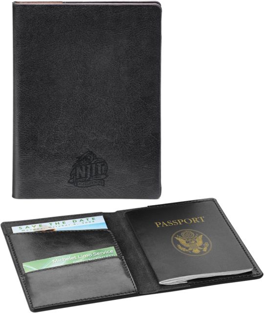 NJIT Fabrizio RFID Passport Holder Official Logo Engraved - ONLINE ONLY