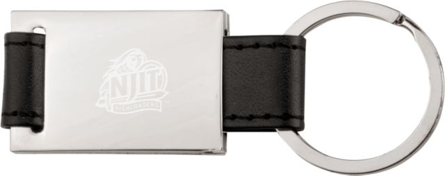 NJIT Leather Key Holder Official Logo Engraved - ONLINE ONLY