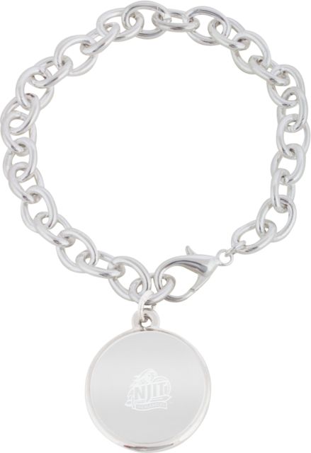 NJIT Charm Bracelet with Round Charm Official Logo Engraved - ONLINE ONLY
