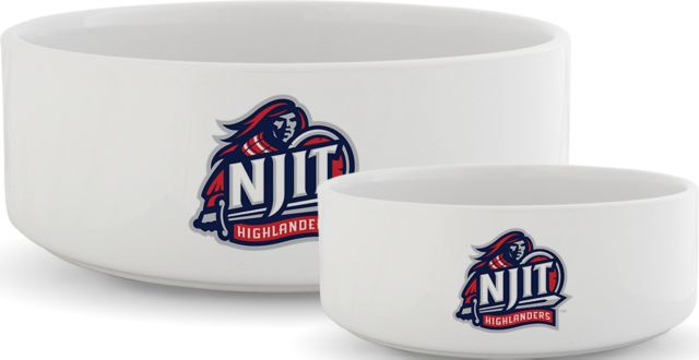 NJIT Ceramic Dog Bowl Official Logo - ONLINE ONLY
