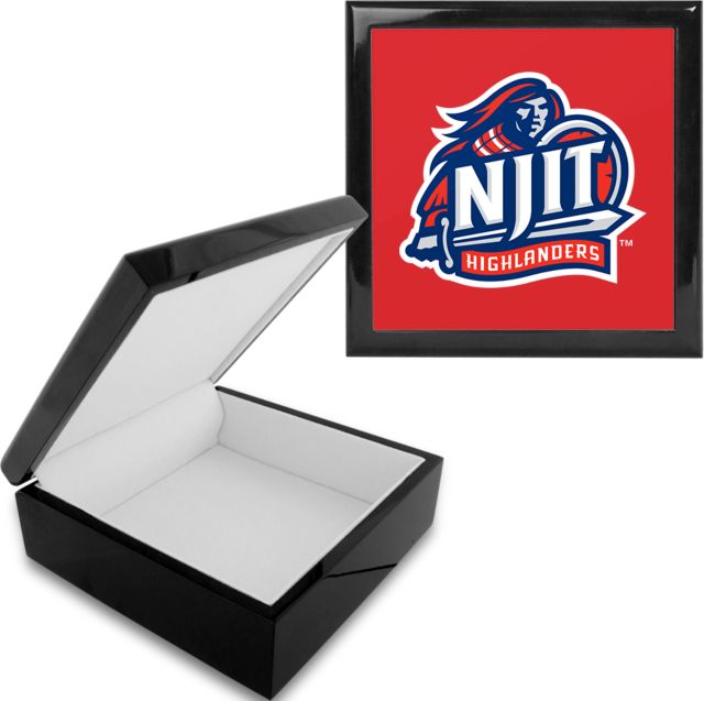 NJIT Ebony Accessory Box With 6 x 6 Tile Official Logo - ONLINE ONLY