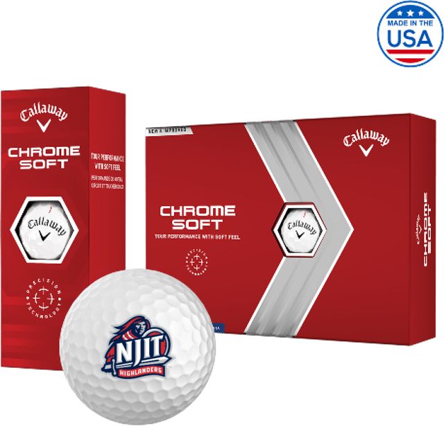 NJIT Callaway Soft Golf Balls 12/pkg NJIT Highlanders Mascot Mark - ONLINE ONLY