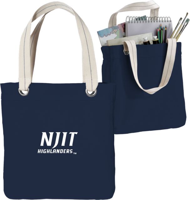 NJIT Allie Canvas Tote Stacked Wordmark - ONLINE ONLY
