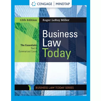 MindTap for Miller's Business Law Today, The Essentials, 1 term Instant Access