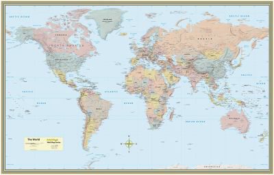 WORLD MAP POSTER PAPER UPDATED