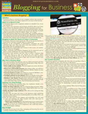 BLOGGING FOR BUSINESS
