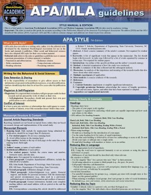 APA/MLA GUIDELINES 7TH EDITION