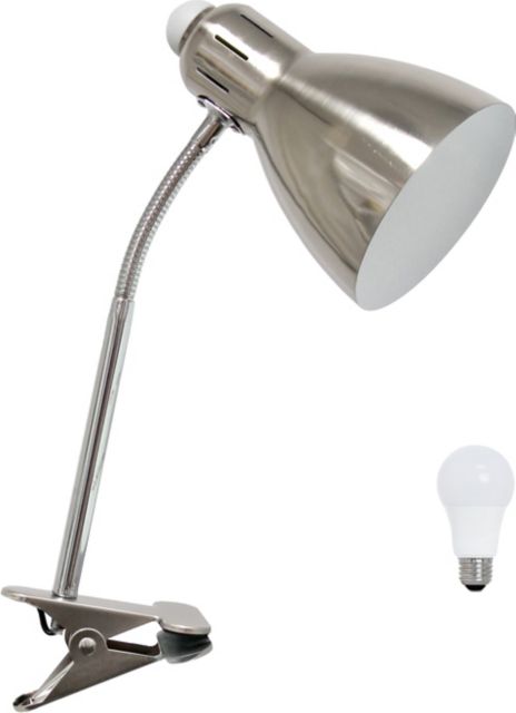 Simple Designs 15.5 Adjustable Clip Light Desk Lamp with LED Bulb